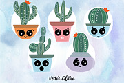 Baby Cactus Watercolor Set & Vectors, an Illustration by Aqua Artistry Creations (Thumbnail 4 of 5)