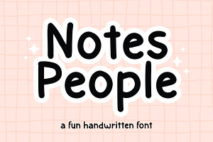 Notes People - Handwriting Font