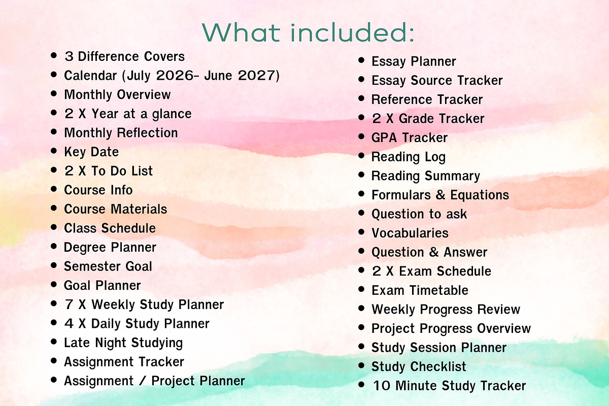 2026-2027 Student Planner, a Print Template by Adalin Shop (Photo 10 of 13)