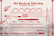 Red Handmade Embroidery Collage, an Object Graphic by InstaDesignPro (Thumbnail 16 of 18)