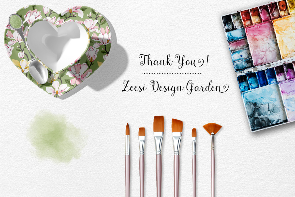 Sweet Magnolia Patterns & Motifs, a Pattern Graphic by Zeesi Design Garden (Photo 13 of 13)
