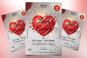 Love Event Party PSD Flyer Template, a Flyer Template by Naim Selmani
