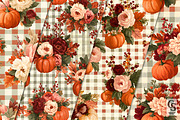 Grandmillennial Fall Flowers Pattern, a Pattern Graphic by Creative Store (Thumbnail 2 of 5)