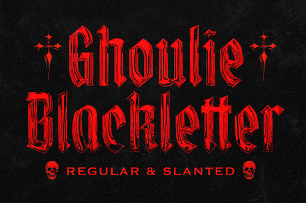 IC Ghoulie - Strong Blackletter, a Blackletter Font by IronbirdCreative