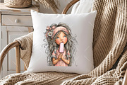 Whimsical Summer Girl Clipart, an Illustration by OK Design (Thumbnail 6 of 6)