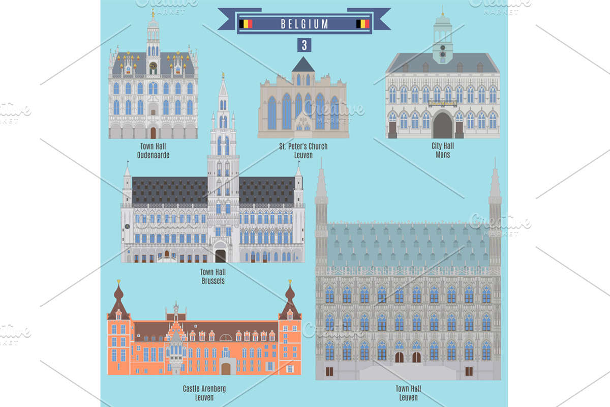 Famous Places in Belgium, an Object Graphic by Stoker-13