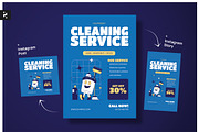 Blue Cleaning Service Flyer, a Flyer Template by Neermana (Thumbnail 1 of 4)