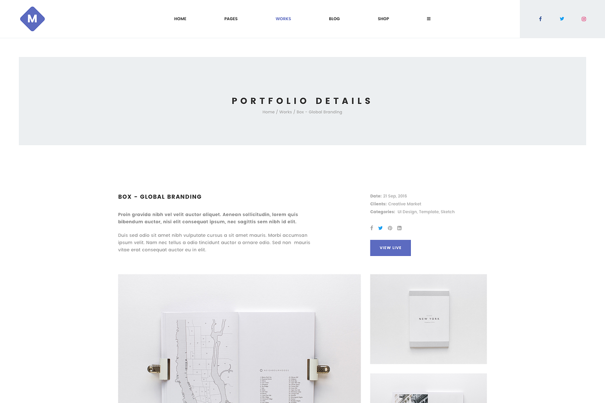 M - Minimal Portfolio Template, a Landing Page Template by bigpsfan's SHOP (Photo 9 of 18)