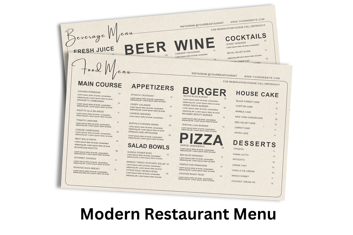Food & Drink Menu Template, a Templates & Theme by iloveTemplate (Photo 3 of 7)