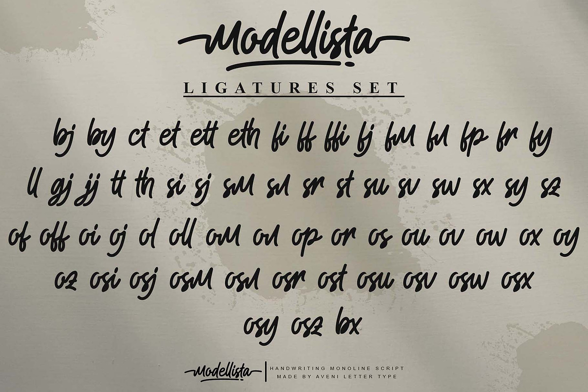 Modellista | Handwriting Font, a Handwritten Font by Aveni Letter Type (Photo 13 of 15)