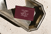 Two Vintage Business Cards Mockup, a Product Mockup by nkate (Thumbnail 3 of 4)