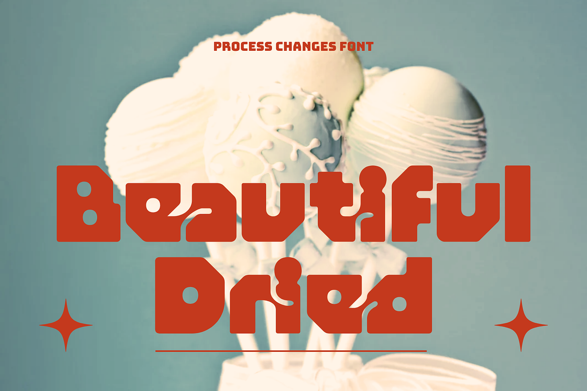 Process Changes - Funky Font, a Sans Serif Font by 177Studio (Photo 2 of 8)