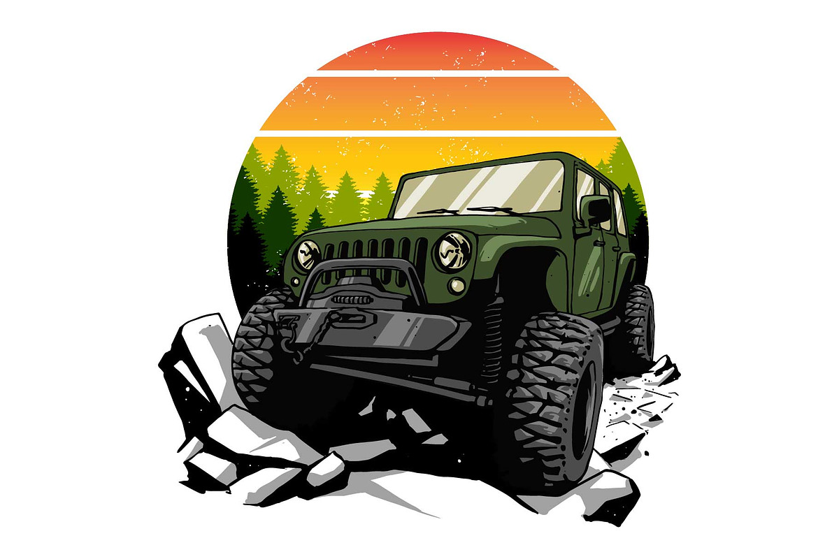 Off Road Car bundle artwork, a Transportation Illustration by grindstudio (Photo 3 of 8)