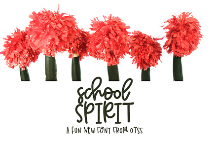 School Spirit, a Script Font by OnTheSpotStudio
