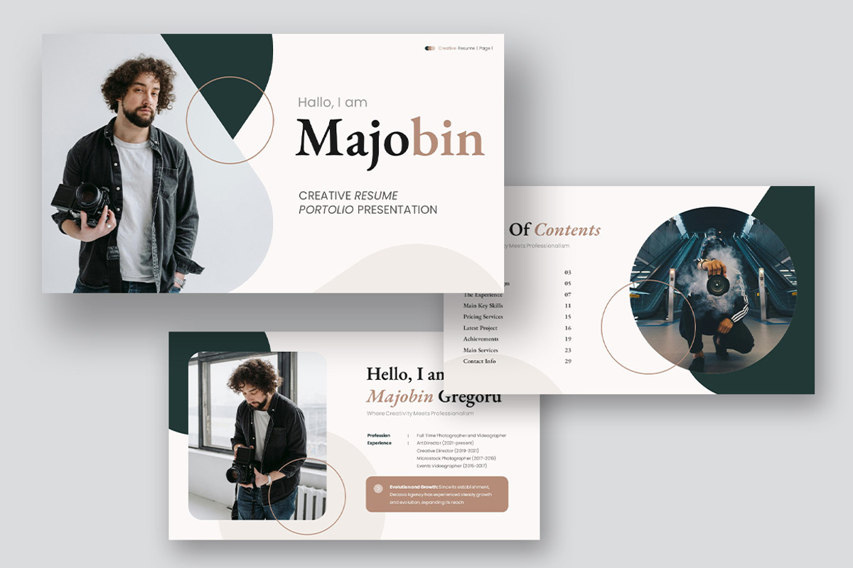 Majobin Creative CV Resume GSL, a Presentation Template by kerismaker (Photo 2 of 10)