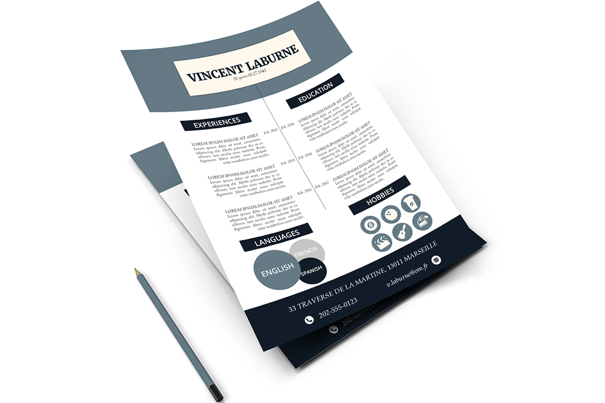 Resume/CV Photoshop & Word Template, a Resume Template by Studio 19 (Photo 2 of 5)