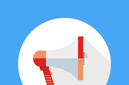 Icon of megaphone. Speak concept preview 2