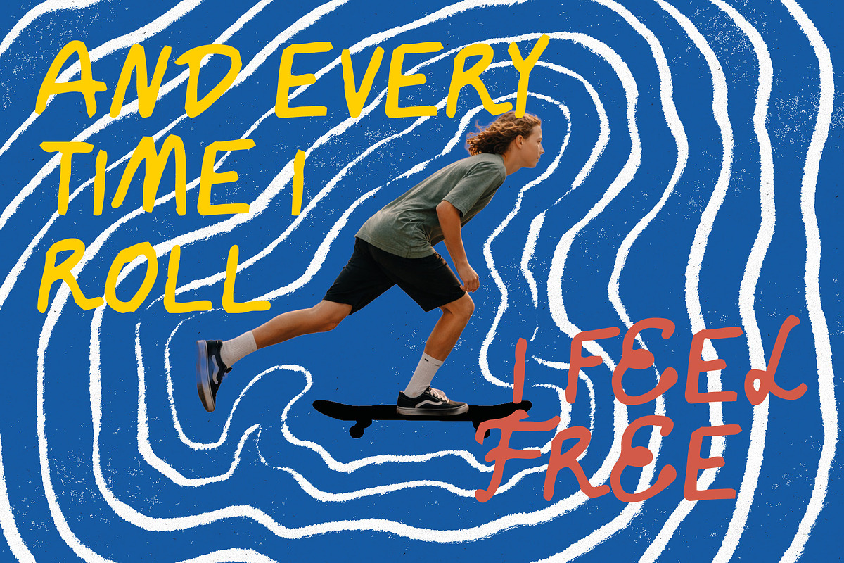 The Youth. RAW Handwritten Font, a Handwritten Font by dicreate (Photo 4 of 14)