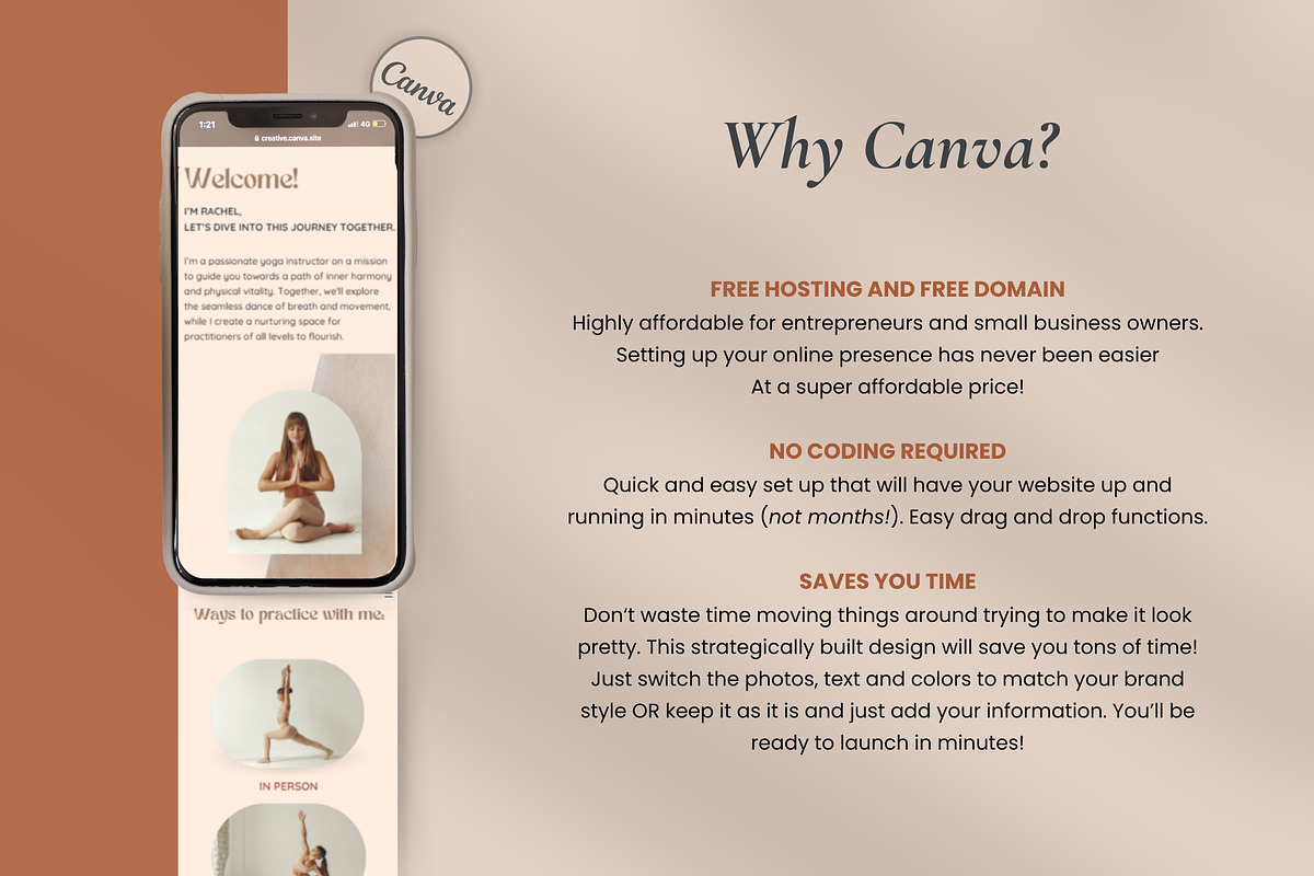 Lumina Website Template for Canva, a Landing Page Template by Unalome Design Studio (Photo 4 of 5)
