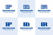 Letters BP BQ BR Monogram Logo Set, a Branding & Logo Template by Pray Art Design Studio (Thumbnail 1 of 2)