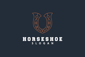 Horseshoe Logo, Vintage Old Retro