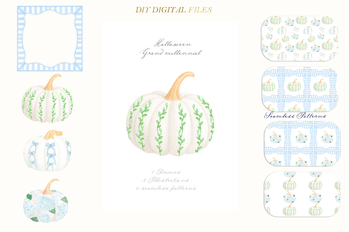 Blue Fall Pumpkins hydrangea, a Graphic by LABFcreations (Photo 2 of 4)