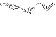 Halloween corner border with flying, a Seasonal Illustration by Valenty (Thumbnail 2 of 3)