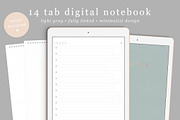 Digital Notebook Goodnotes linked, a Stationery Template by By Lef Planning (Thumbnail 1 of 6)