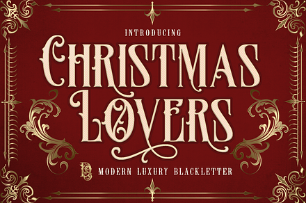 Christmas Lovers, a Blackletter Font by dansdesign