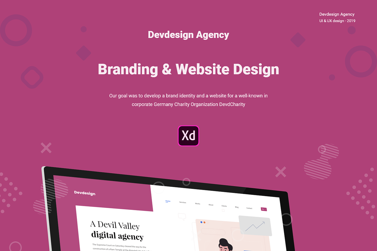 Devdesign Agency XD UI Website, a Landing Page Template by litoondev (Photo 1 of 2)