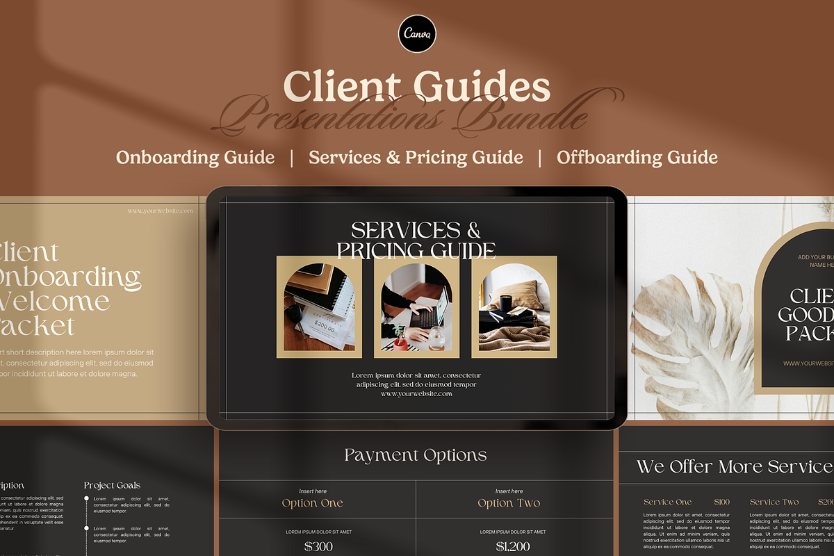 LEONE Client Guide Slides Bundle, a Presentation Template by Creatif Foundry (Photo 1 of 8)