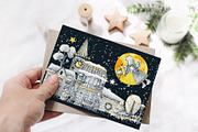 Christmas winter houses, city scene, an Illustration by Artmanata (Thumbnail 8 of 17)