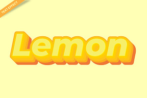 Lemon Fruit Text Effect Design