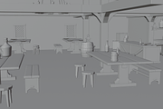 Stylized Medieval Tavern Room 3D, a Scene 3D Model by Dudukbersama (Thumbnail 3 of 3)