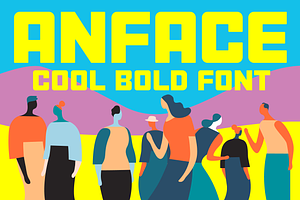 Anface Modern - Square Font, a Sans Serif Font by Andfonts