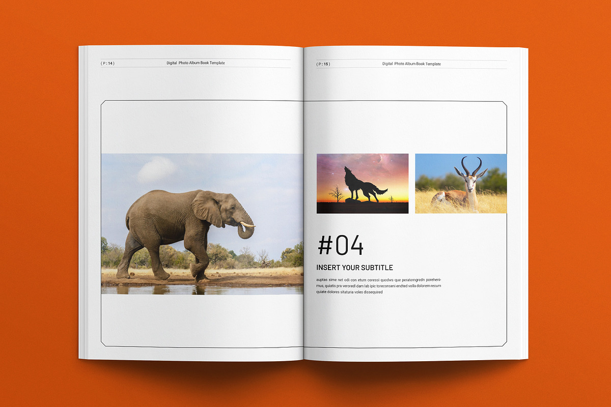 Digital Photo Album Book Template, a Brochure Template by E-Type (Photo 6 of 8)