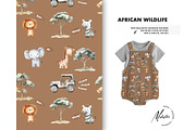 Safari animals wildlife pattern, a Pattern Graphic by Milatoo (Thumbnail 5 of 6)