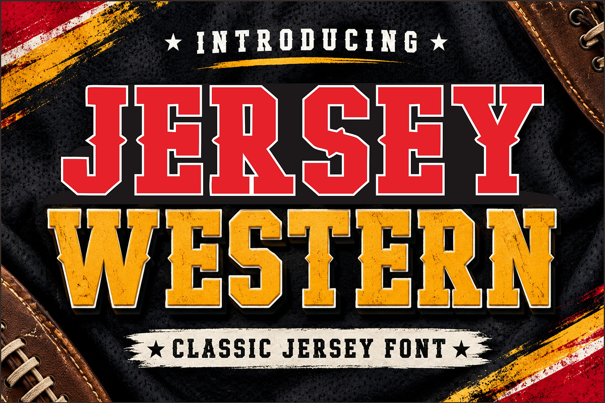 Jersey Western - Classis Jersey Font, a Slab Serif Font by Limited.studio (Photo 1 of 4)