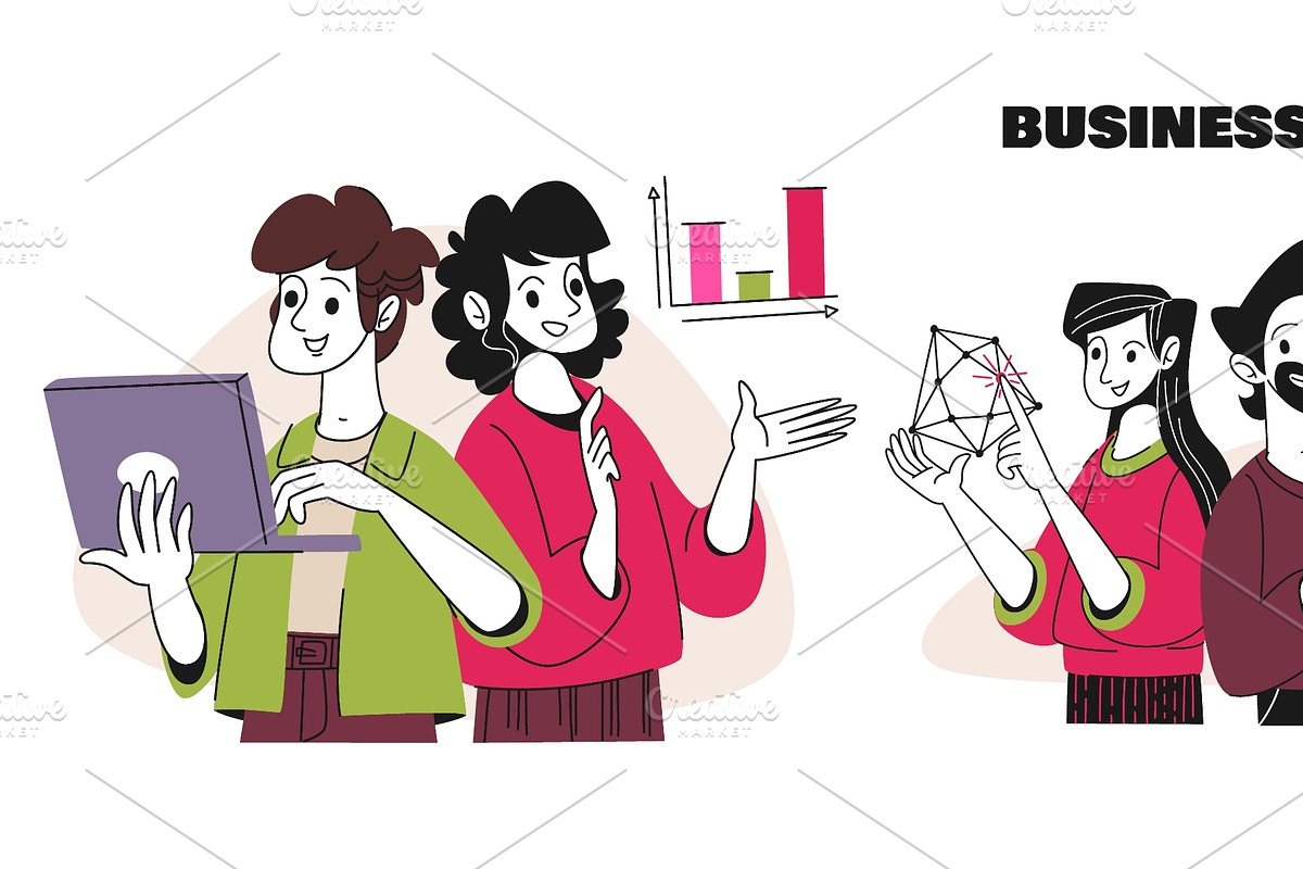 Business teamwork vector icons. Team, a Person Illustration by art PVP ...