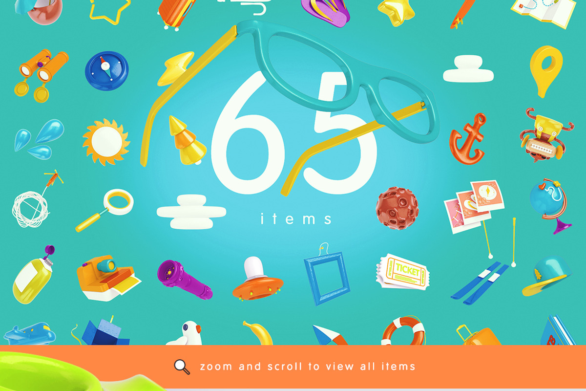 Bright Travel Items Scene Generator, a Product Mockup by mysuperproject (Photo 4 of 16)