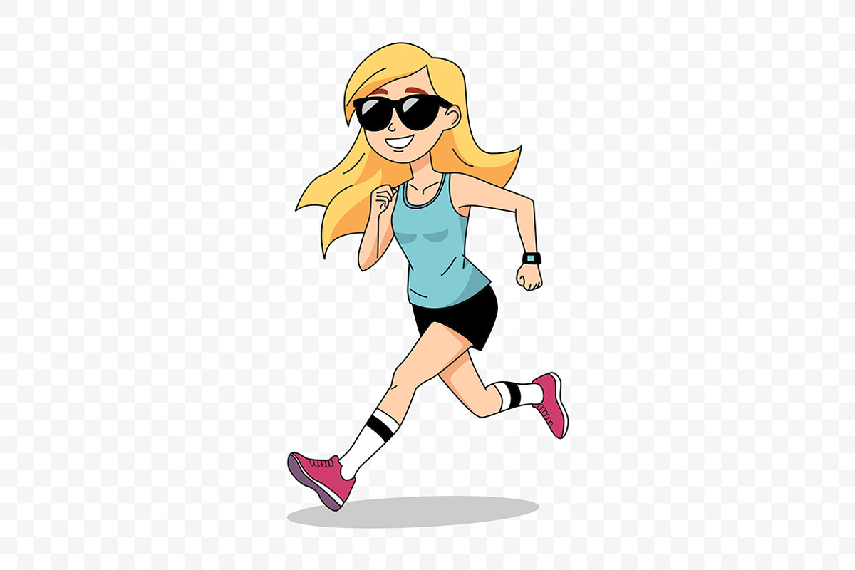 Young Woman Jogging Illustration, a Healthcare Illustration by Partikusi Design (Photo 2 of 3)