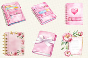 Pretty Pink Planner Clipart, an Illustration by OK Design (Thumbnail 3 of 5)