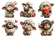 Funny Valentine Sheep Clipart, an Illustration by Daily.Designs (Thumbnail 7 of 7)