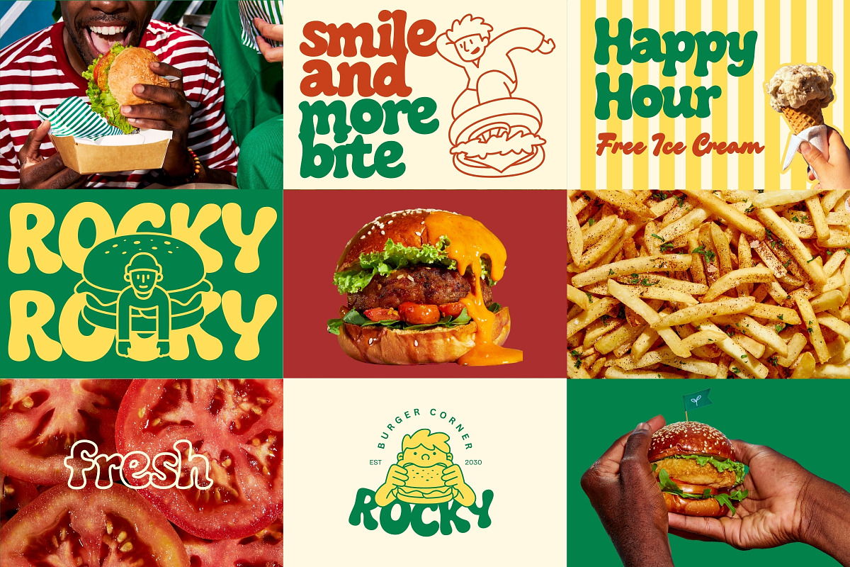 Somefun Retro Pop Display, a Sans Serif Font by Sloulyfe (Photo 4 of 10)
