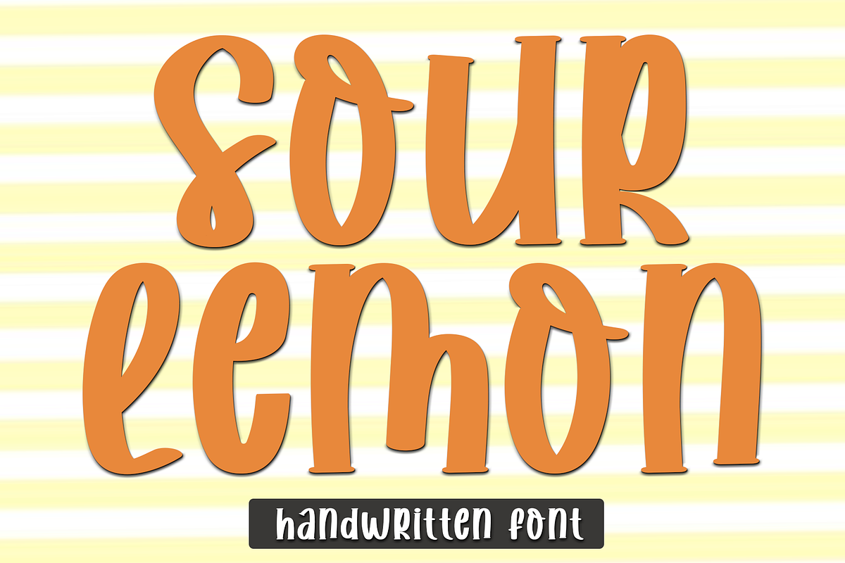 Sour Lemon, a Script Font by FreshTypeINK (Photo 1 of 8)