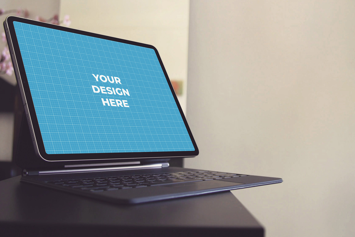 12 PSD Ipad Pro Keyboard Mockup #1, an iPad Mockup by Laura (Photo 2 of 13)