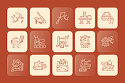 Woodworking Icon Set, an Outline Icon by Prosymbols (Thumbnail 5 of 7)