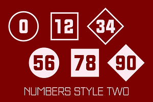 Numbers Style Two Fonts