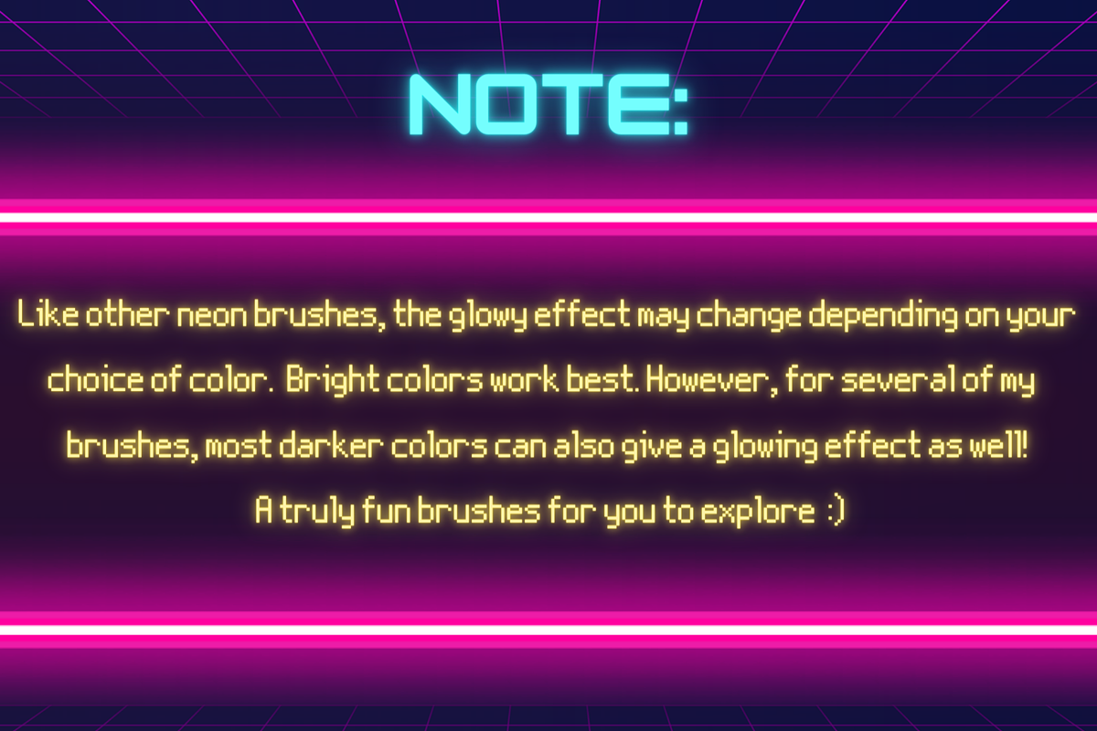 Neon Procreate Brushes, a Brush Add-On by Pawsitively Aesthetic (Photo 7 of 11)