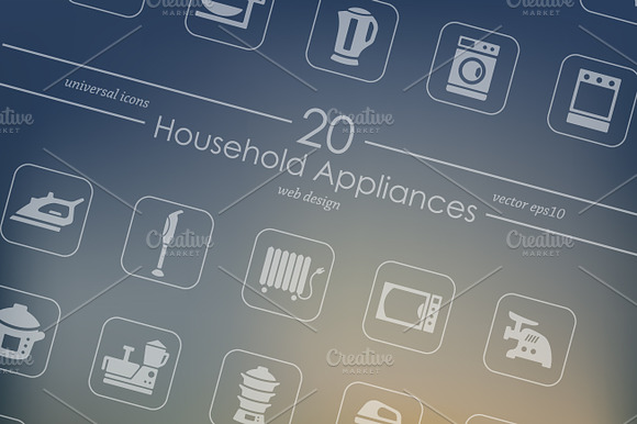 20 Household Appliances Icons
